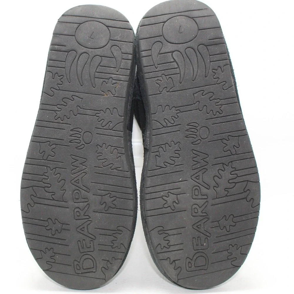 Bearpaw Catherine Women Black Suede Wool Blend‎ Lining Buckle Boots 2182W Size 7